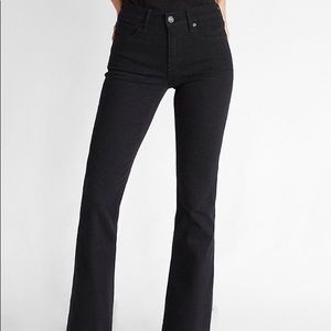 Express black bootcut jeans